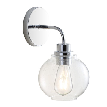 Sandrine Iron/Seeded Glass Cottage Rustic LED Vanity Light